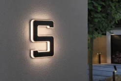 Outdoor Solar numer domu 5 3000K IP44 Wymienny akumulator (PL79846) - PAULMANN