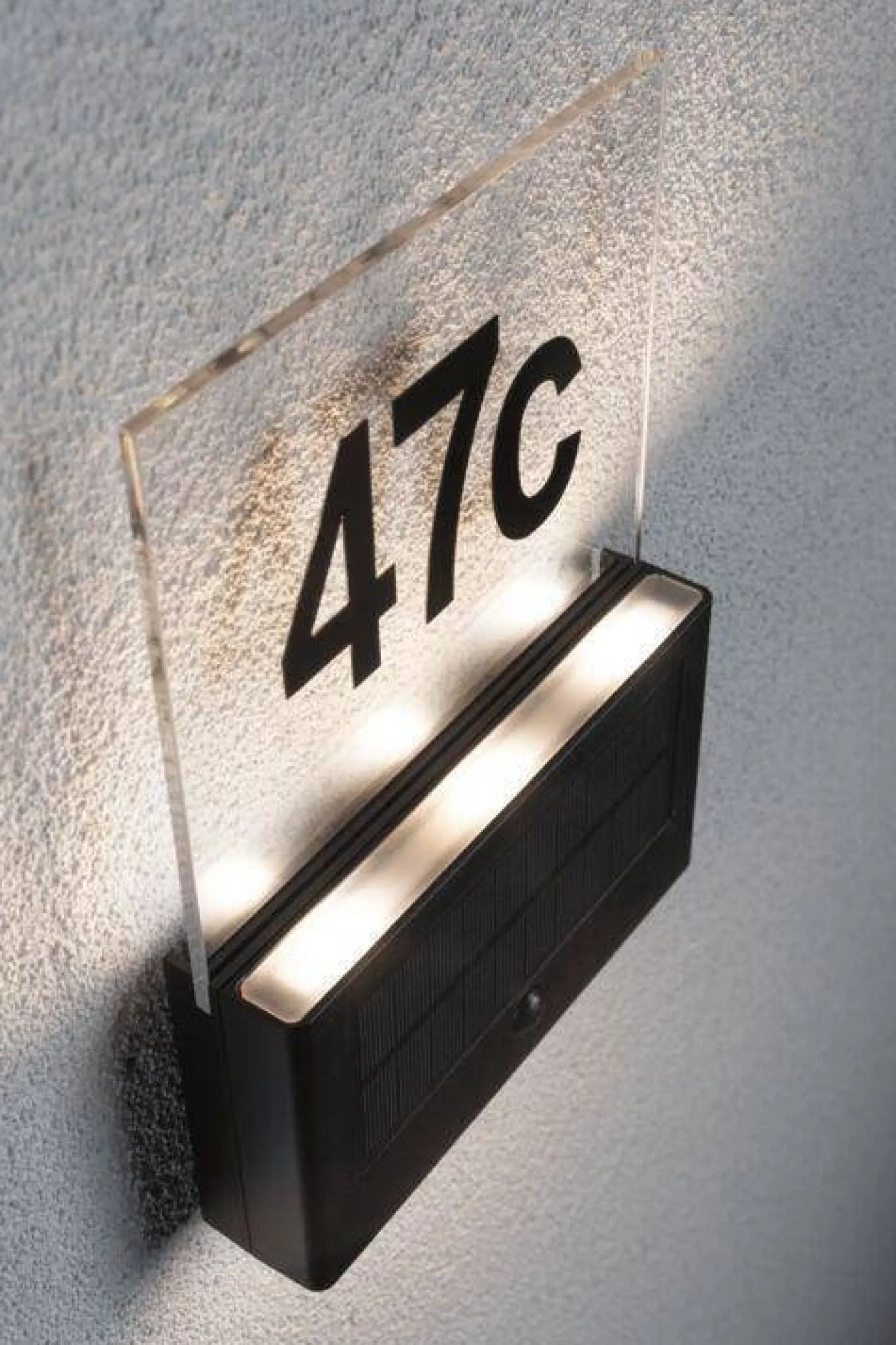 Outdoor Solar numer domu Neda IP44 3000K PIR Antracyt (PL94577) - PAULMANN