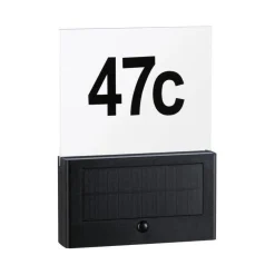 Outdoor Solar numer domu Neda IP44 3000K PIR Antracyt (PL94577) - PAULMANN