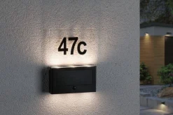 Outdoor Solar numer domu Neda IP44 3000K PIR Antracyt (PL94577) - PAULMANN