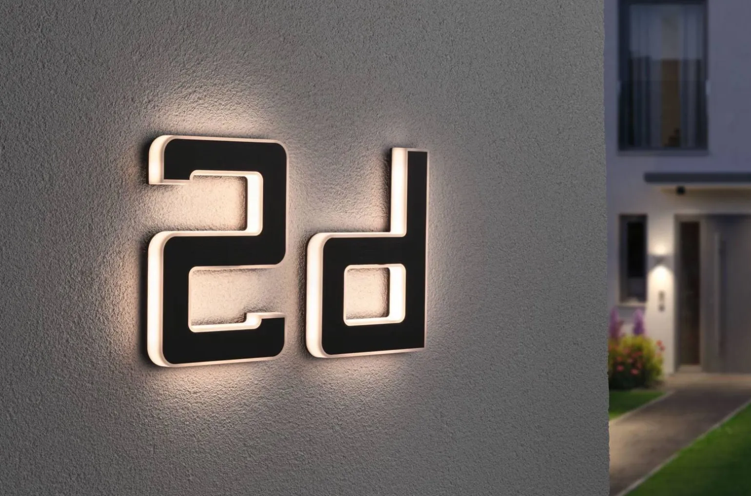 Outdoor Solar numer domu d 3000K IP44 Wymienny akumulator (PL94653) - PAULMANN