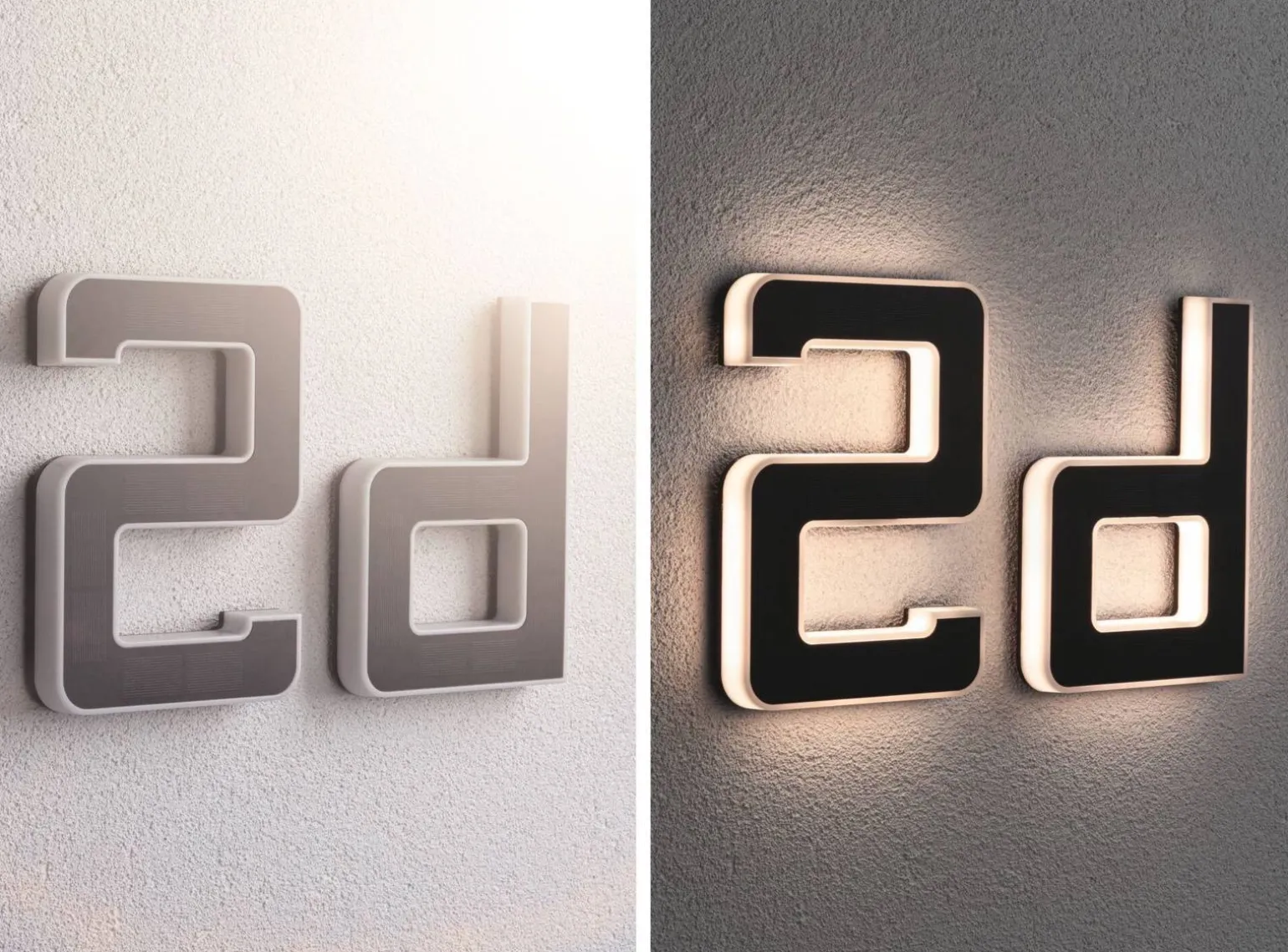 Outdoor Solar numer domu d 3000K IP44 Wymienny akumulator (PL94653) - PAULMANN