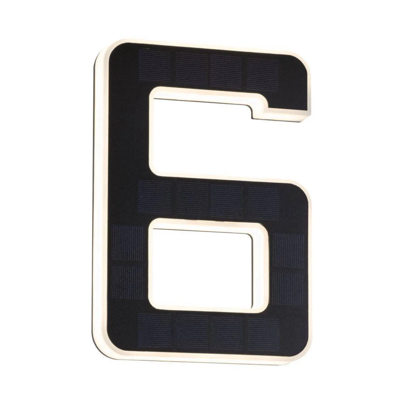 Outdoor Solar numer domu 6 3000K IP44 Wymienny akumulator (PL79847) - PAULMANN