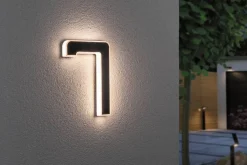 Outdoor Solar numer domu 7 3000K IP44 Wymienny akumulator (PL79848) - PAULMANN