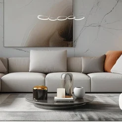 Ozdobna lampa wisząca do salonu OLYMPIA WHITE 50W LED (ML1176) - Milagro