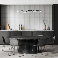 Ozdobna lampa wisząca nad stół OLYMPIA BLACK 50W LED (ML1175) - Milagro