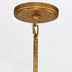 Ozdobny żyrandol Sawgrass - 6 źródeł światła - Płatkowe złoto (QN-SAWGRASS-6-DG-O) - Quintiesse