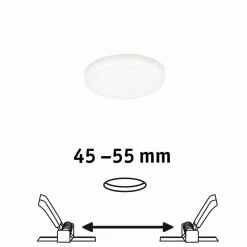 Panel bezramkowy Veluna VariFit IP44 6W 4000K 75mm Tworzywo sztuczne (PL92390) - PAULMANN