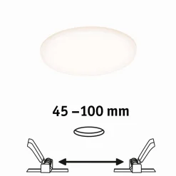 Panel bezramkowy Veluna VariFit IP44 10W 3000K 125mm Tworzywo sztuczne (PL92388) - PAULMANN