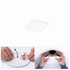 Panel bezramkowy Veluna VariFit IP44 6W 4000K 75x75mm Tworzywo sztuczne (PL92396) - PAULMANN