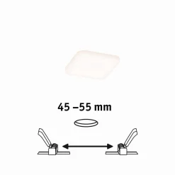Panel bezramkowy Veluna VariFit IP44 6W 3000K 75x75mm Tworzywo sztuczne (PL92393) - PAULMANN
