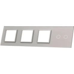 Panel srebrny na potrójne miejsce na gniazdo + moduł (702GGG-64) LIVOLO