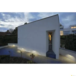 PEMA, lampa ścienna outdoor, TC-(D,H,T,Q)SE, IP44, prostokątna, srebrnoszara, maks. 15W (230034) - SLV