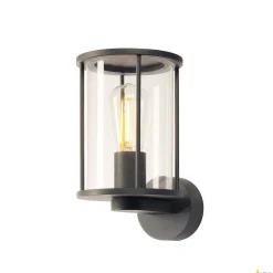 PHOTONIA, lampa ścienna outdoor, A60, IP55, okrągła, antracytowa, przezroczyste szkło, maks. 60W (232045) - SLV