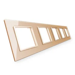 Pięciokrotna złota ramka szklana (GPF-5-63) LIVOLO