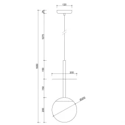 PLAAT A żółta sufitowa lampa wisząca (PLA11111P0) - Ummo