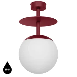 PLAAT B burgundowa lampa przysufitowa / plafon z podwyższoną szczelnością IP44 (PLB140S3) - Ummo