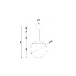 PLAAT B czarna lampa przysufitowa / plafon z mosiądzem z podwyższoną szczelnością IP44 (PLB123S3) - Ummo