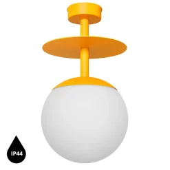 PLAAT B melonowa lampa przysufitowa / plafon z podwyższoną szczelnością IP44 (PLB150S3) - Ummo