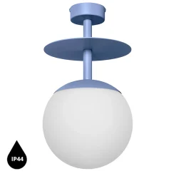 PLAAT B niebieska lampa przysufitowa / plafon z podwyższoną szczelnością IP44 (PLB190S3) - Ummo