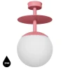 PLAAT B różowa lampa przysufitowa / plafon z podwyższoną szczelnością IP44 (PLB180S3) - Ummo