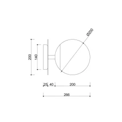 PLAAT C granatowa lampa ścienna / kinkiet (PLC113000) - Ummo