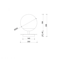 PLAAT ST oliwkowa lampa stołowa (PLS11414P1) - Ummo