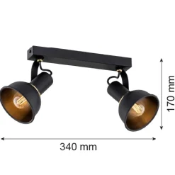 Plafon 2 pł. TWIST (7037) - Argon