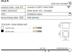 Plafon ALEX black (AZ1358 | GM4112-BK) - AZZARDO