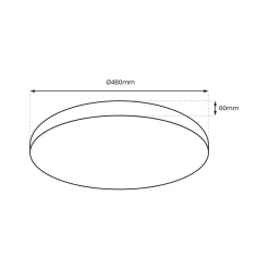 Plafon ALLISTER 50W LED + pilot (ML8232) - Milagro