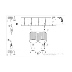 Plafon AURA 2 brzoskwiniowy GU10 (SL.1825) - Sollux Lighting