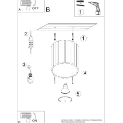 Plafon AURA 1 ultramaryna GU10 (SL.1809) - Sollux Lighting