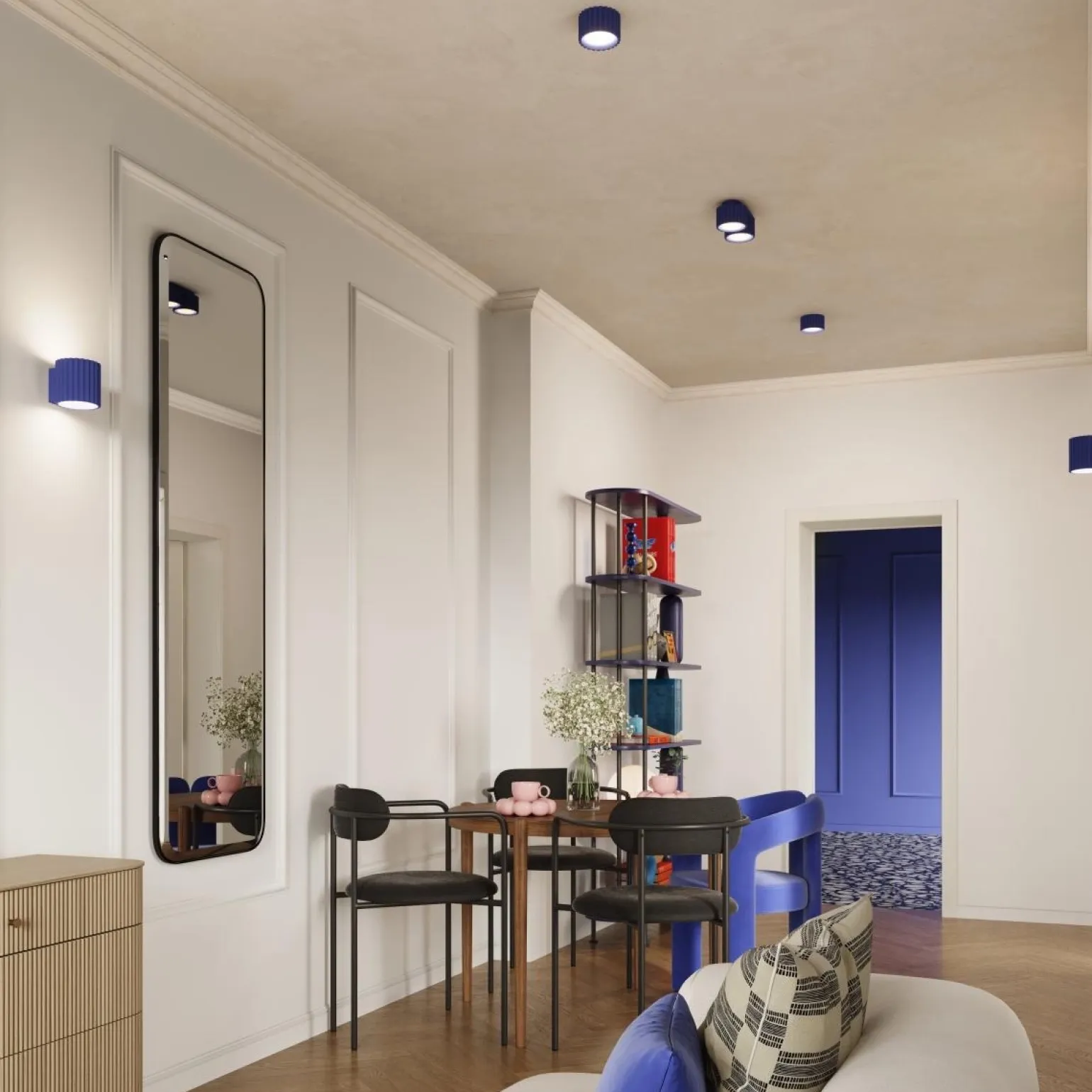 Plafon AURA 1 ultramaryna Gx53 (SL.1812) - Sollux Lighting