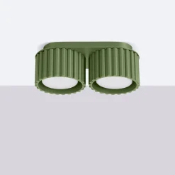 Plafon AURA 2 zielony oliwkowy Gx53 (SL.1798) - Sollux Lighting