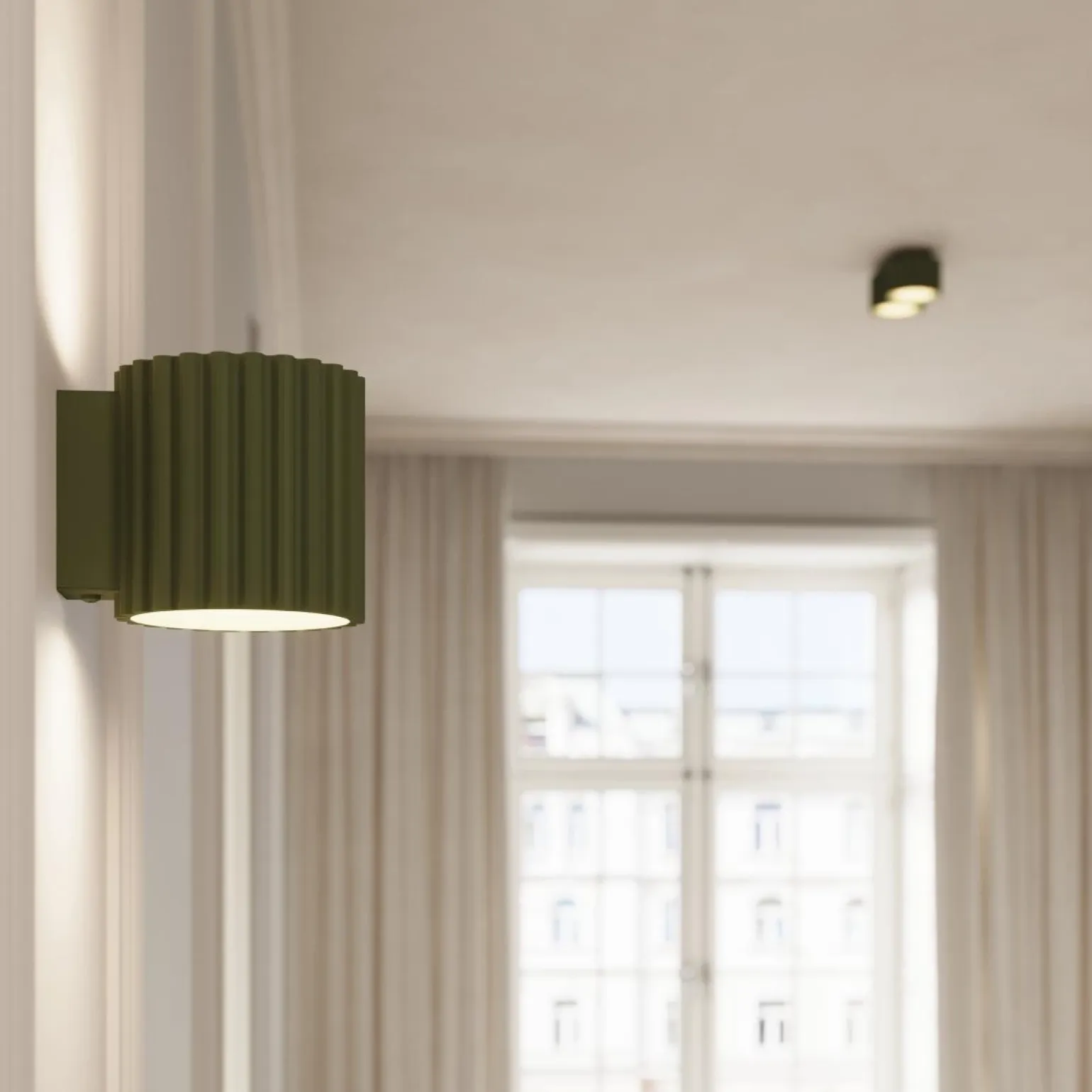 Plafon AURA 2 zielony oliwkowy Gx53 (SL.1798) - Sollux Lighting