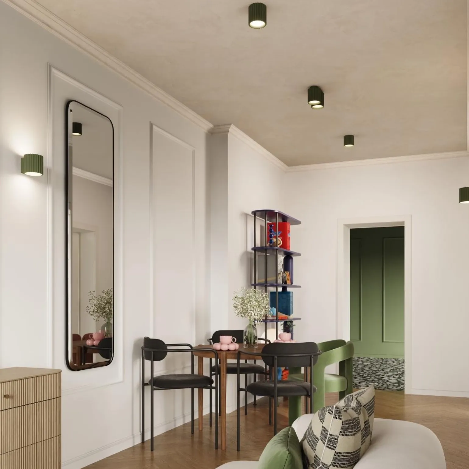 Plafon AURA 2 zielony oliwkowy GU10 (SL.1795) - Sollux Lighting