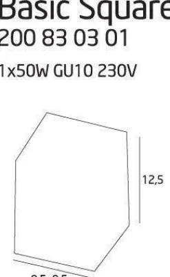 Plafon Basic Square czarny (C0071) Maxlight