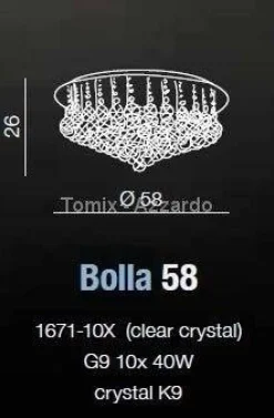 Plafon BOLLA 58 (1671-10X Azzardo)