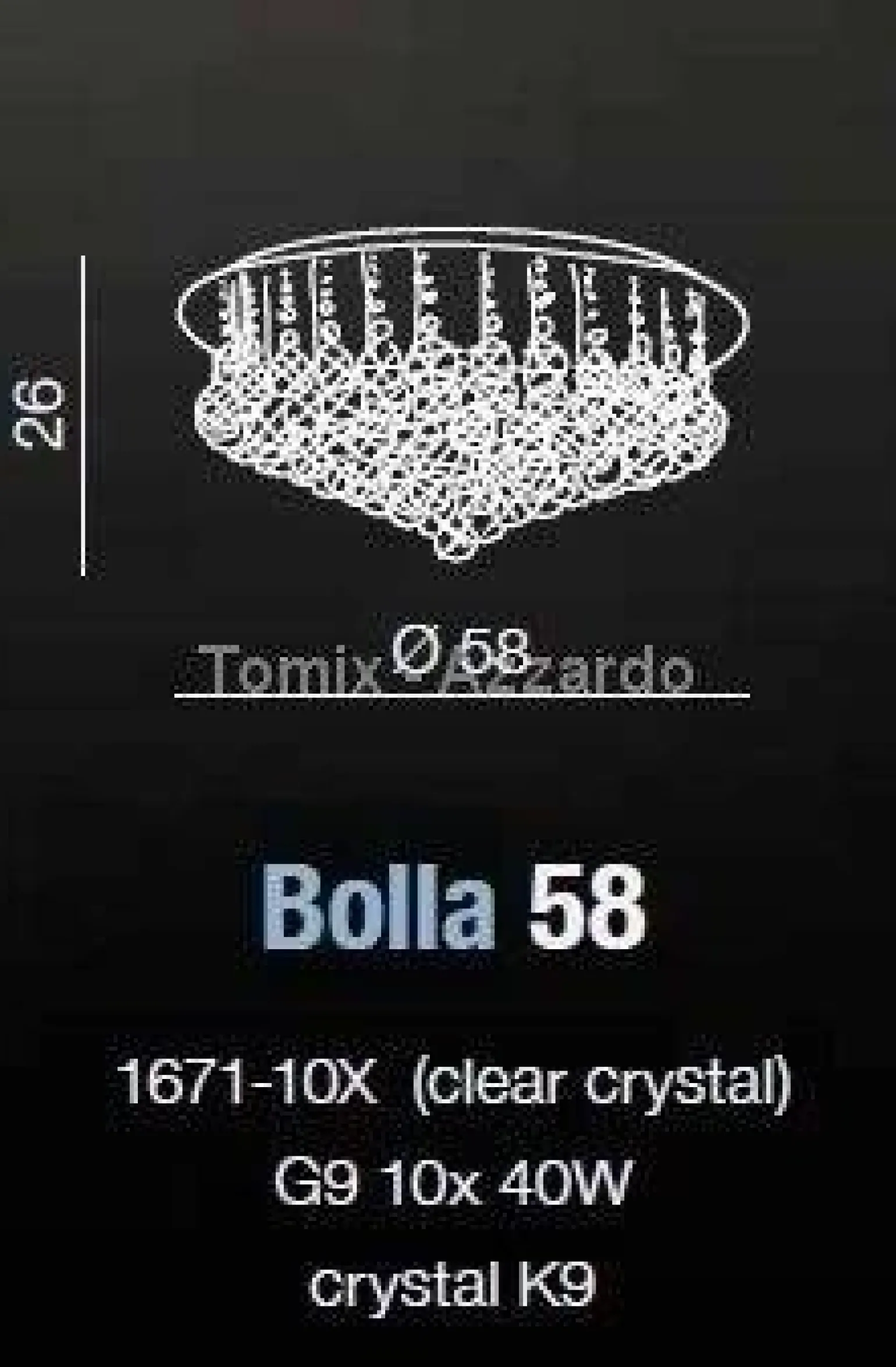 Plafon BOLLA 58 (1671-10X Azzardo)