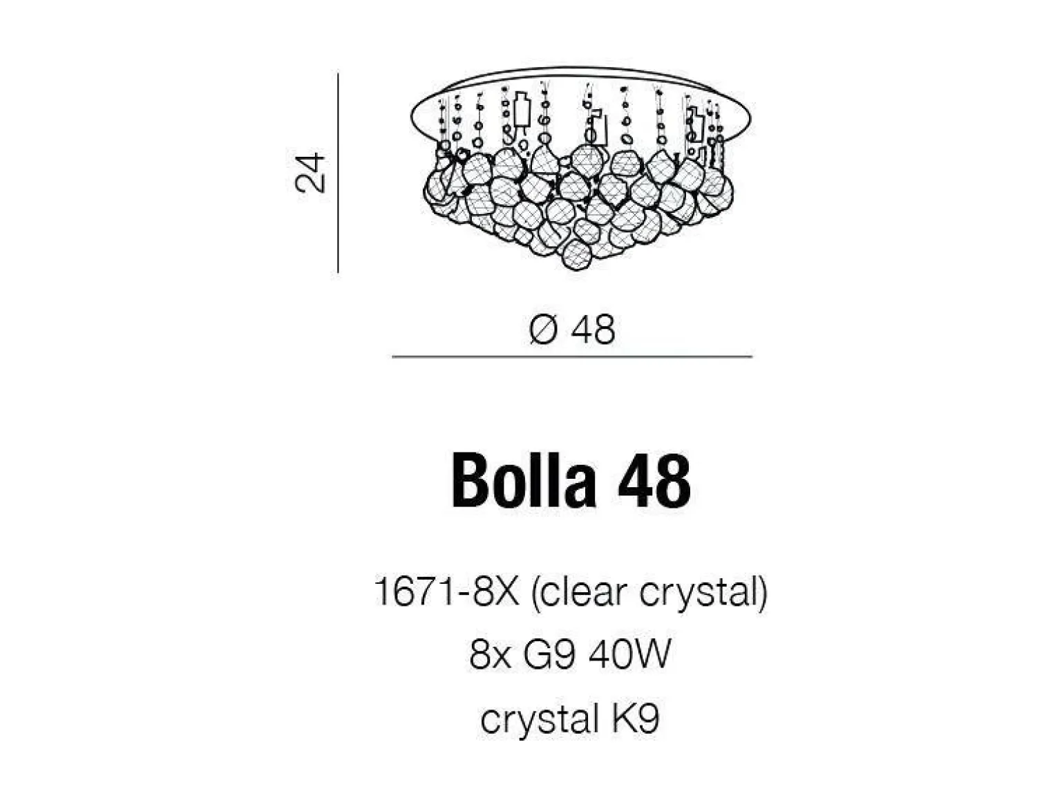 Plafon BOLLA 48 (167-18X) Azzardo