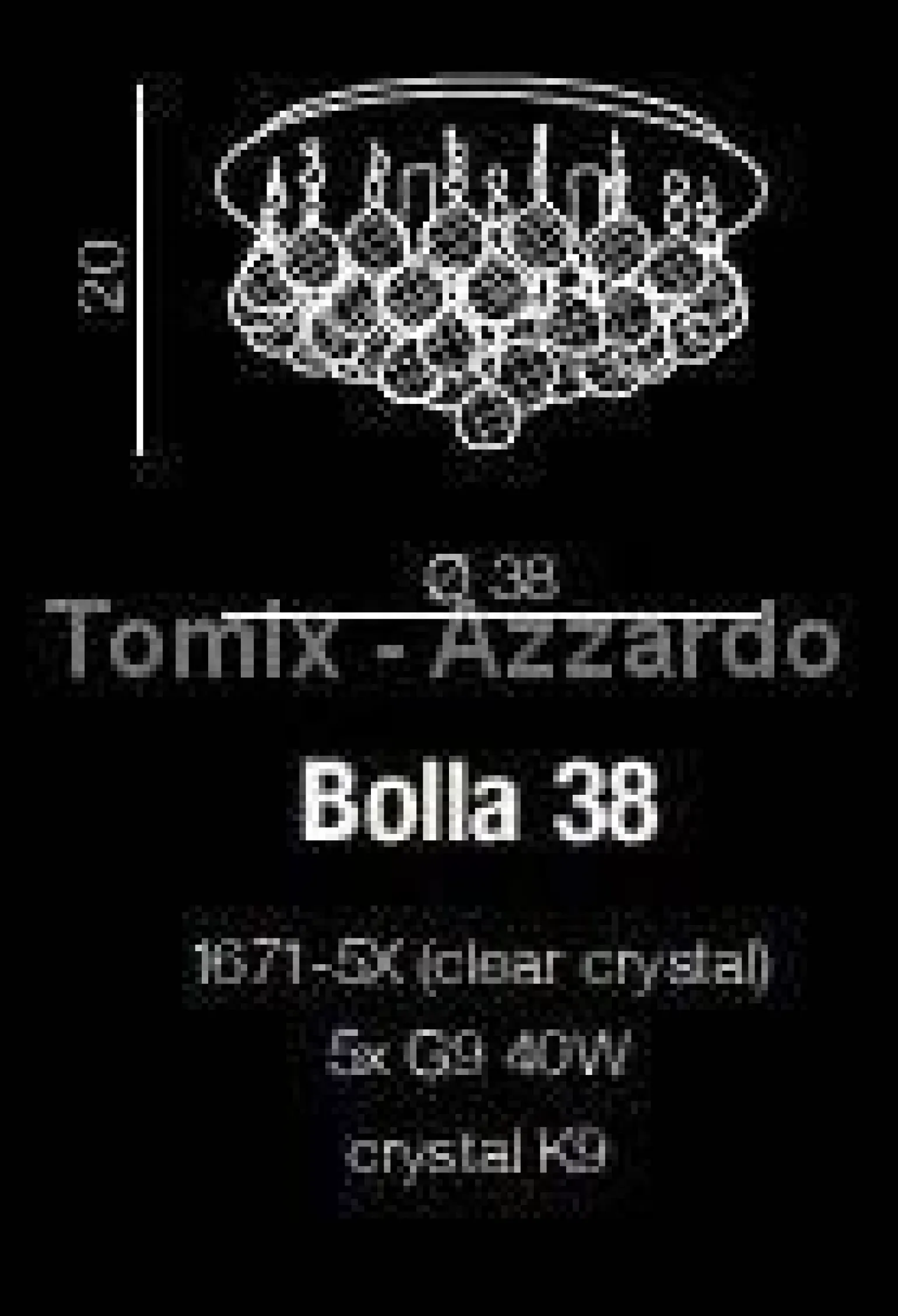 Plafon BOLLA 38 (1671-5X) Azzardo