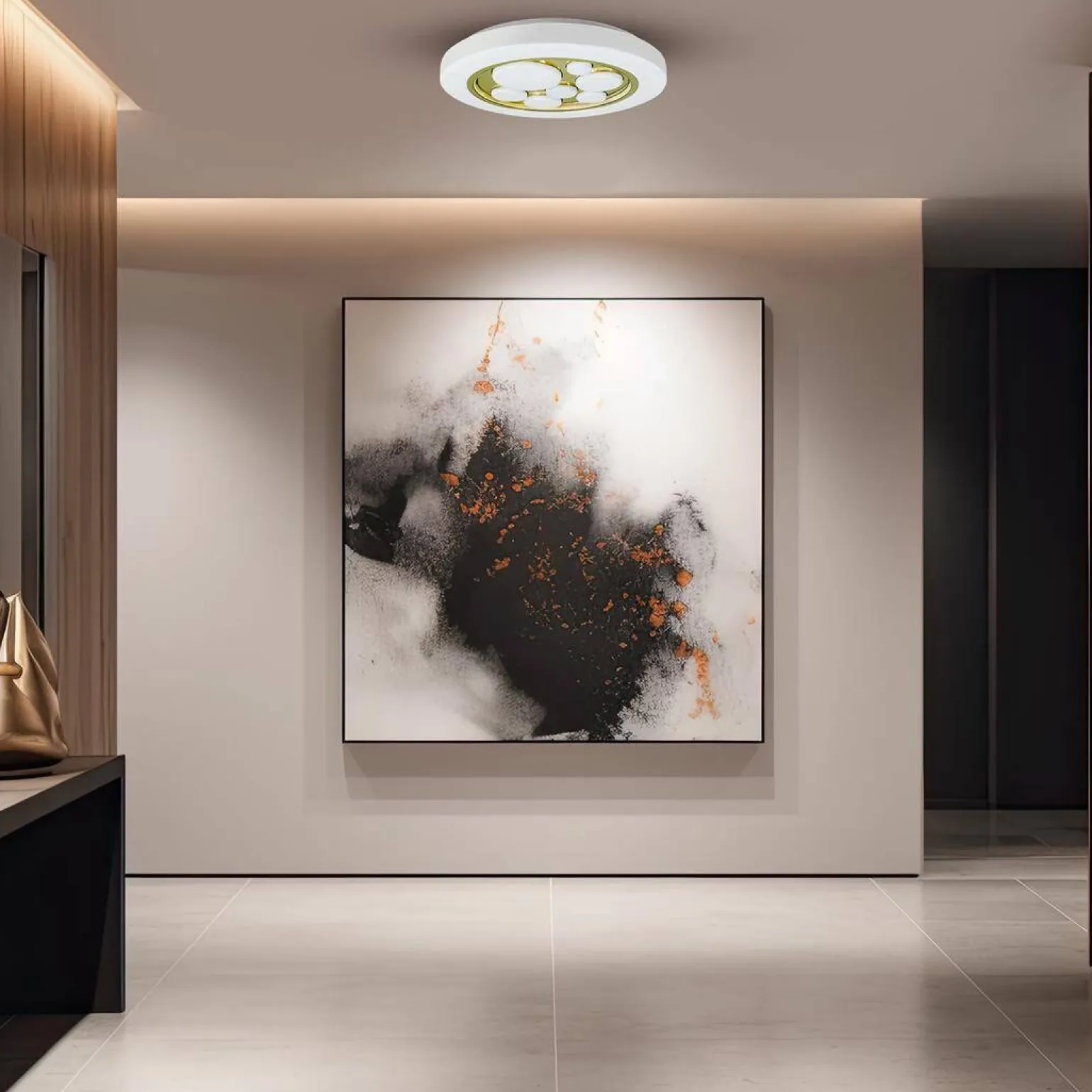 Plafon BUBBLES GOLD LED Ø39 cm (ML8128) - Milagro