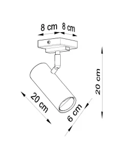 Plafon DIREZIONE 1 czarny (SL.0499) - Sollux
