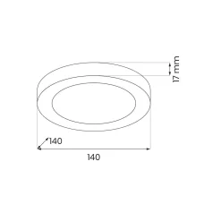 Plafon Evora Biały Round 6W 3CCT (ML1786) - Milagro