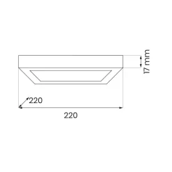 Plafon Evora Biały Square 18W 3CCT (ML1793) - Milagro