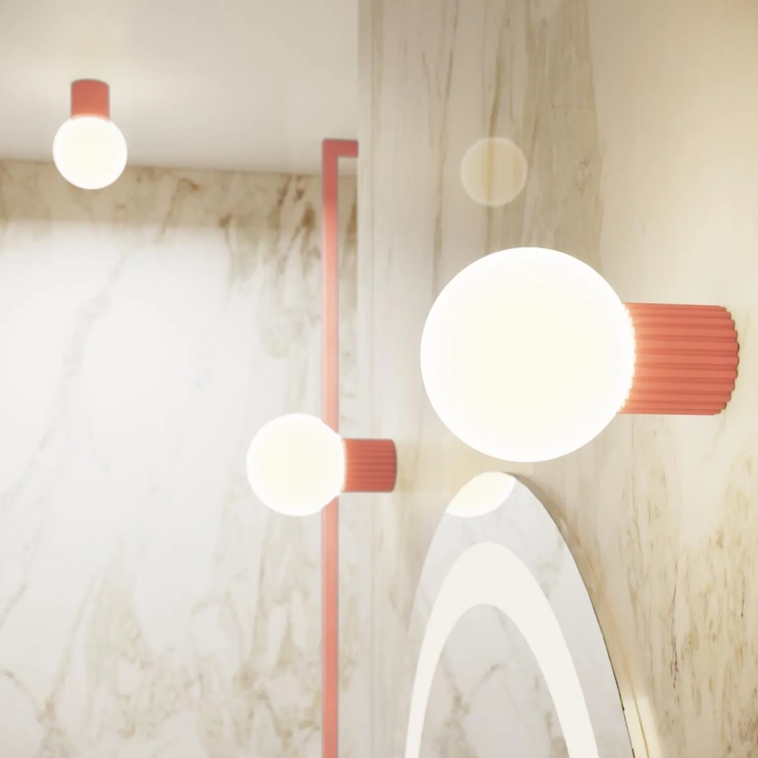 Plafon HALO brzoskwiniowy IP44 (SL.1753) - Sollux Lighting