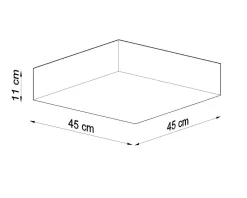 Plafon HORUS 45 czarny (SL.0139) - Sollux