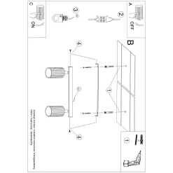 Plafon KARBON 2 czarny (SL.1580) - Sollux Lighting