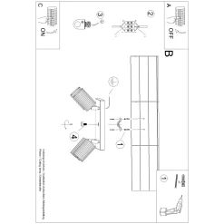 Plafon KARBON 4 taupe (SL.1769) - Sollux Lighting