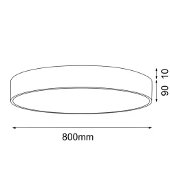 plafon Kengo - 800 mm - czarny - 1406 - Antigo (1406) - ANTIGO